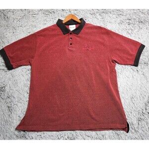 Vintage Walt Disney World Polo‎ Shirt Mens XL Mickey Mouse Embroidered 90s Red